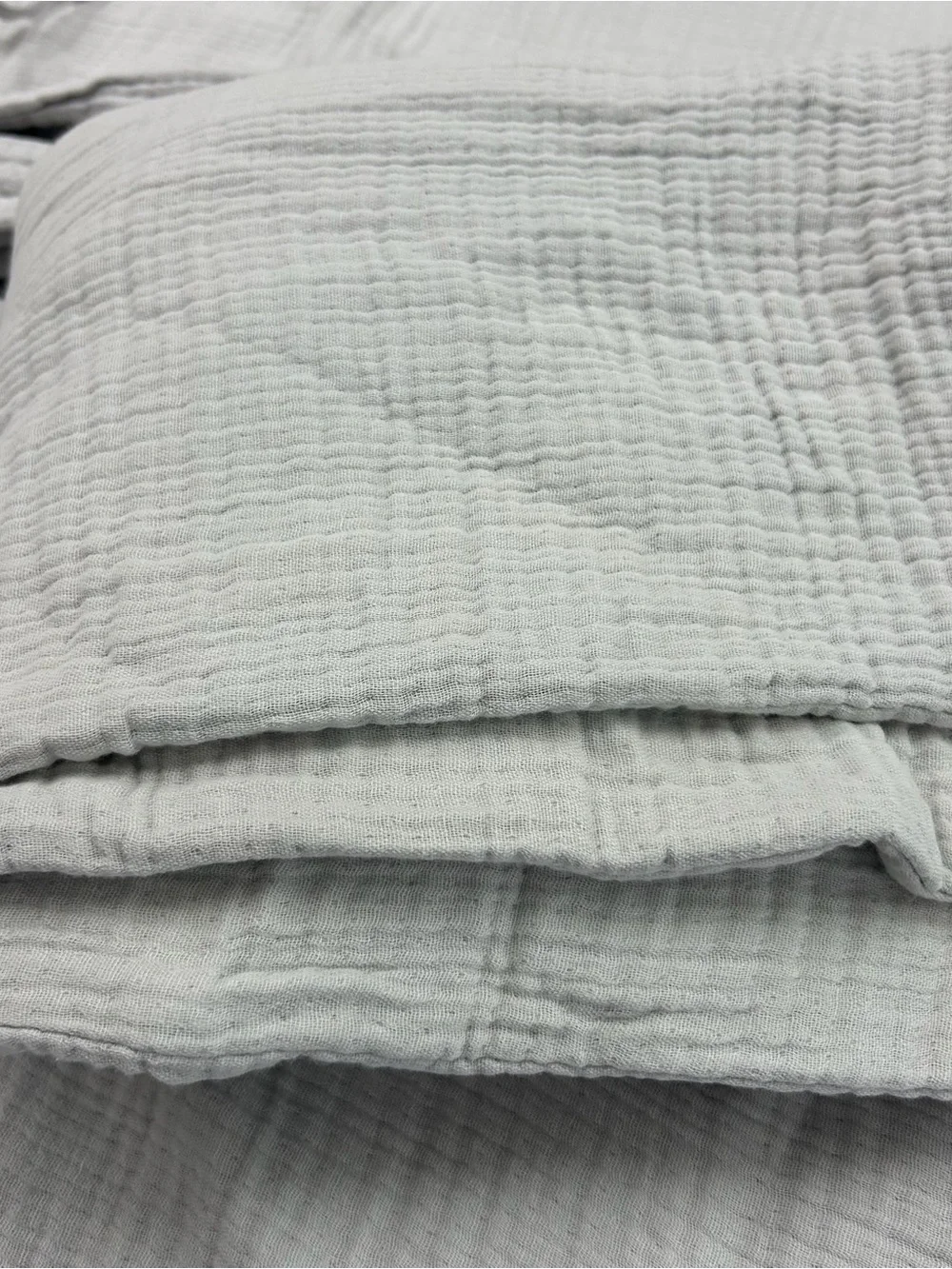 QUINCE Organic Cotton Gauze Duvet Cover Set King/Cal King Light Grey 8187